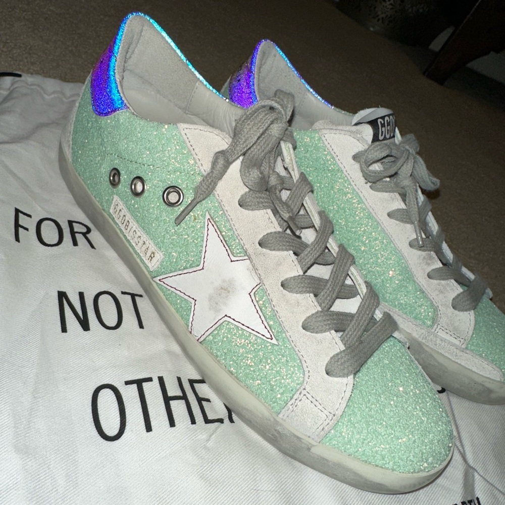 Golden Goose Superstar Sneaker Glitter w/ Irridescent Back